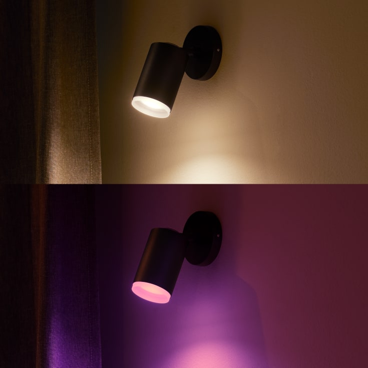 Philips Hue Fugato takspotlight, svart