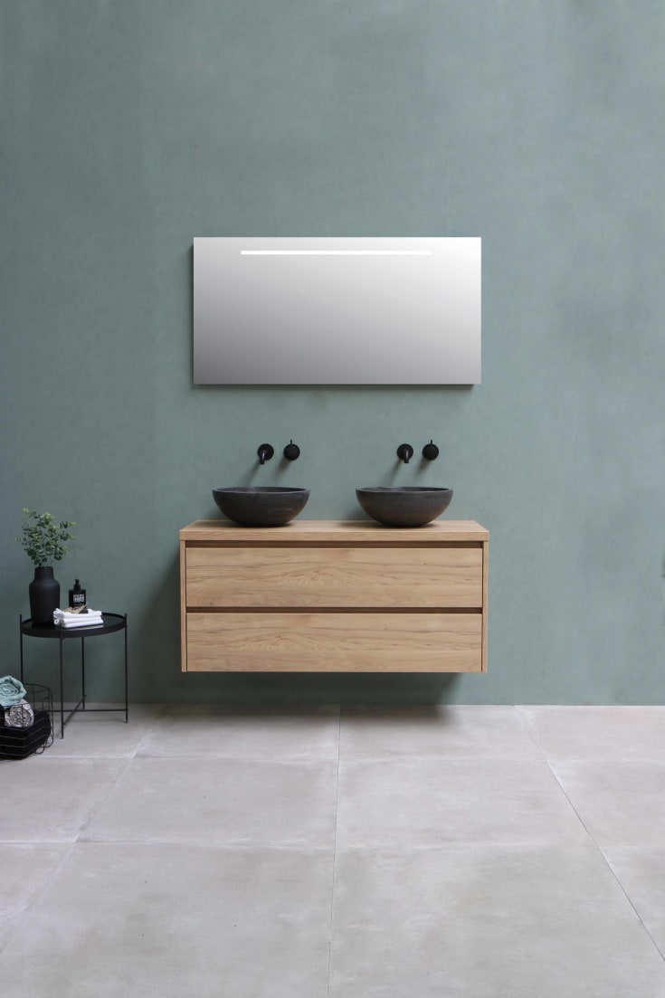 Sanibell Proline spegel med belysning, 120x60 cm