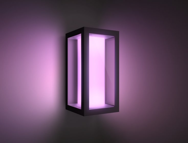 Philips Hue Impress utelys vegg, smal