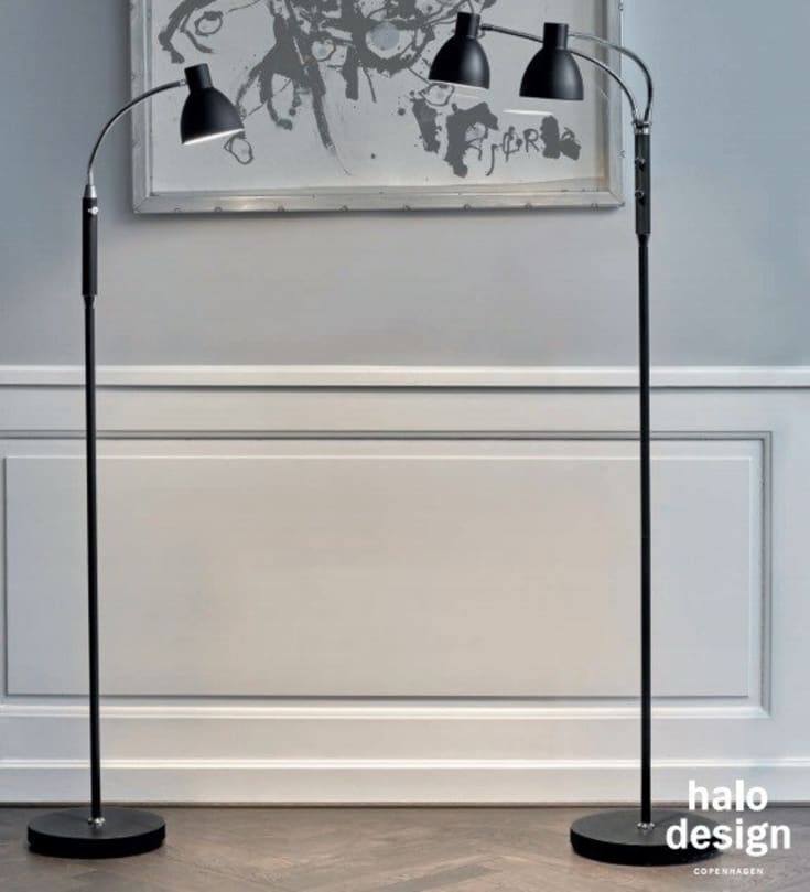 Halo Design Hudson golvlampa, 1-armad, svart