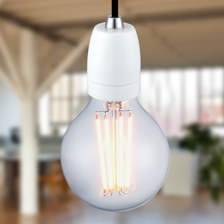 Halo Design porslin E27 fattning , vit