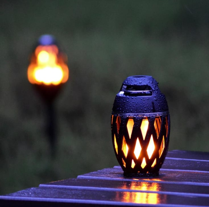 Halo Design The Flame trädgårdsfackla, högtalare