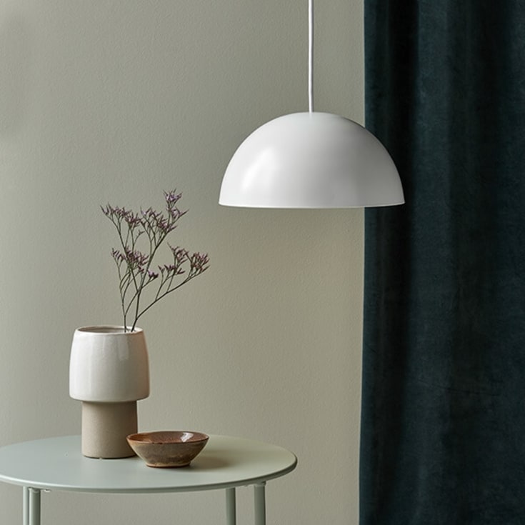 Nordlux Ellen pendellampa, vit, Ø30 cm