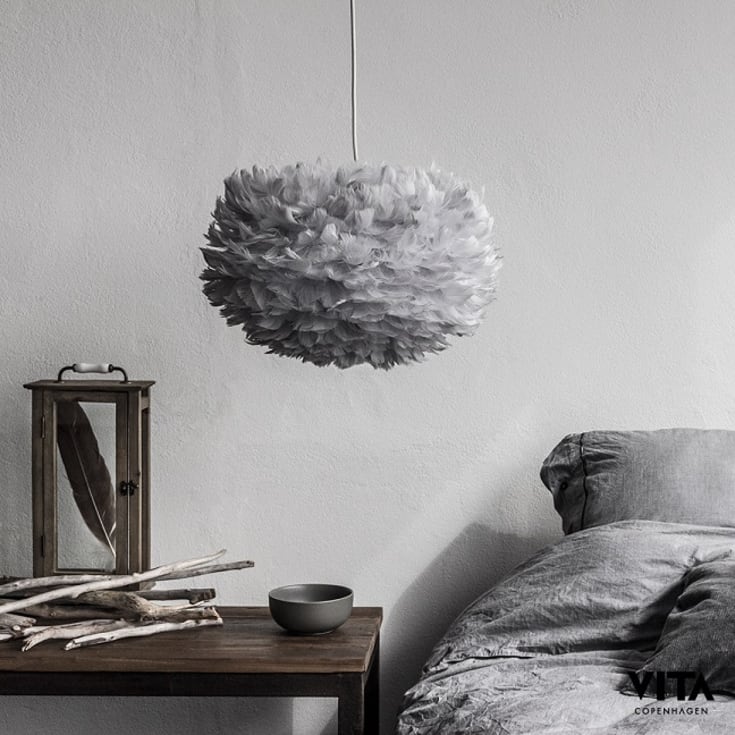 Umage Eos fjäderlampa, grå, Ø75 cm