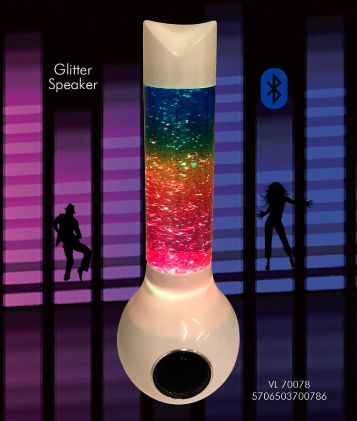 Veli Line glitterlampe med høyttaler