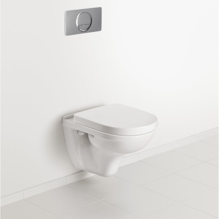 Villeroy & Boch O.Novo vegghengt toalett, uten skyllekant, rengjøringsvennlig, hvit
