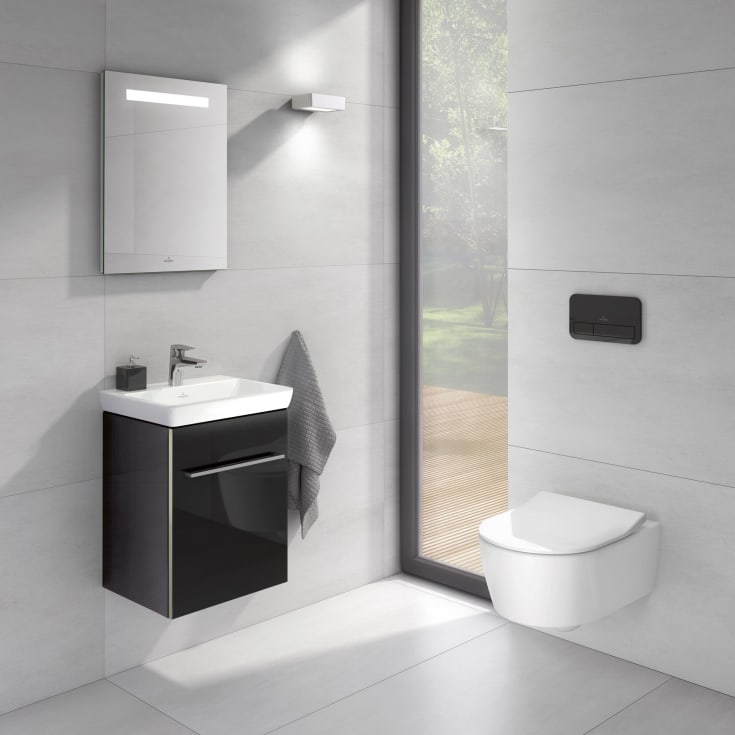 V&amp;B 9224 Viconnect Veggtrykk M200 Sort glass
