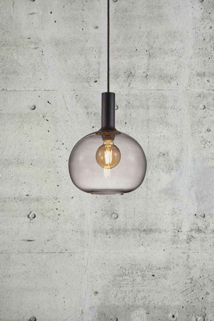 Nordlux Alton pendellampa, rökfärgad, Ø25 cm