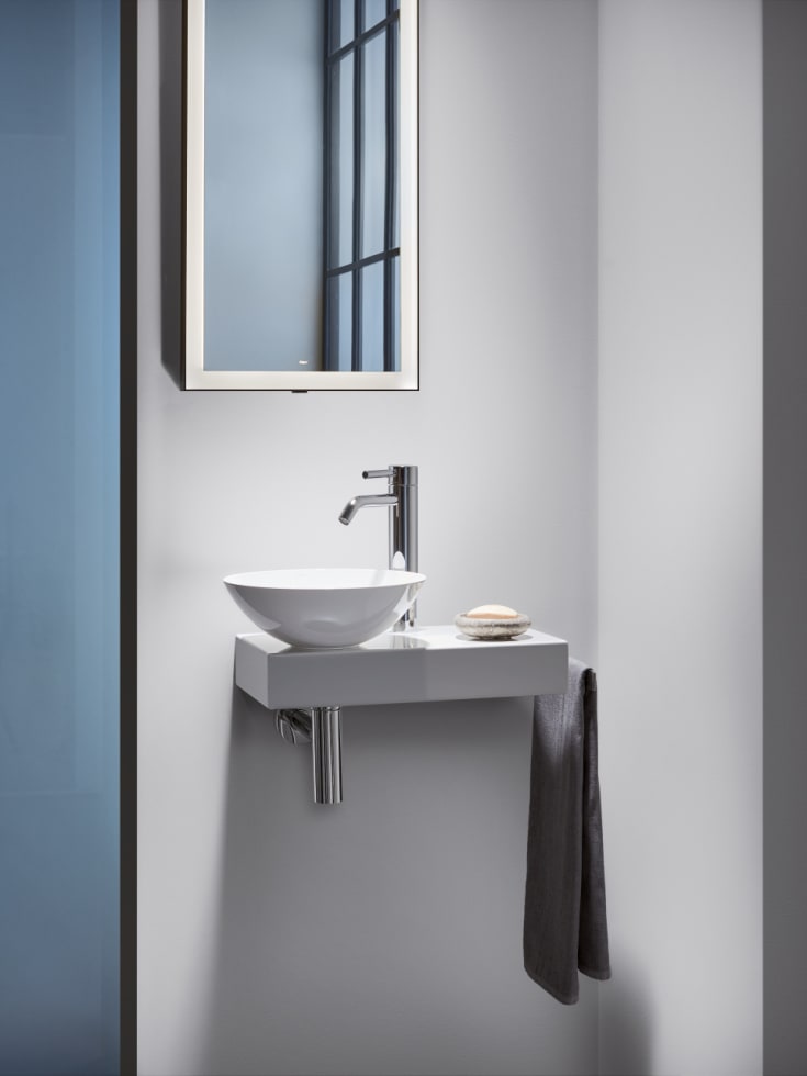 Laufen Piccolo Novo tvättställ, 55x32 cm, vänster, vit