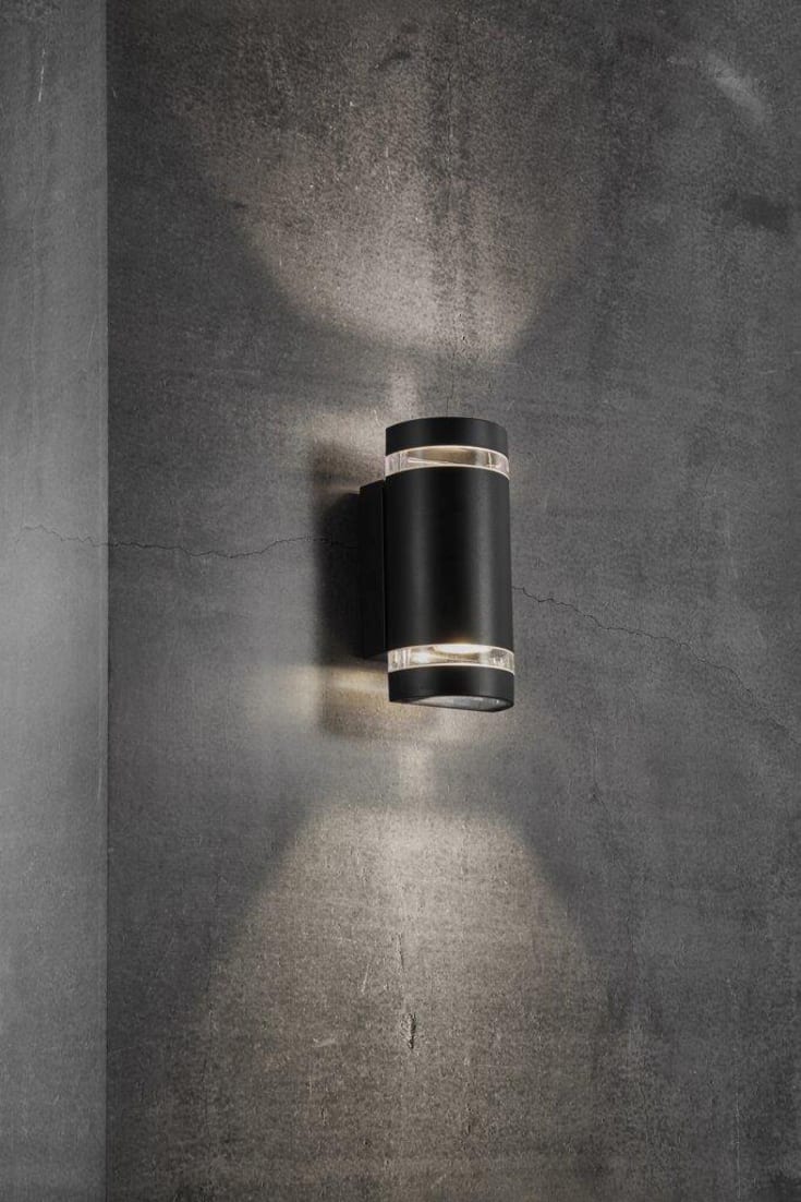 Nordlux Focus vägglampa utomhus, svart