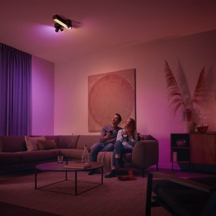 Philips Hue Centris Cross spotlampe, sort