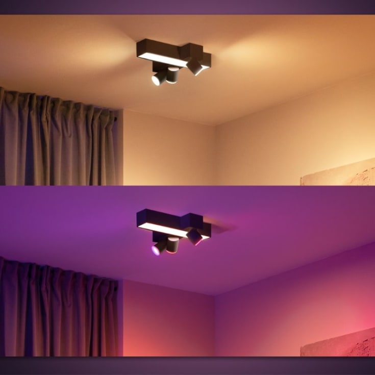 Philips Hue Centris Cross spotlampe, sort