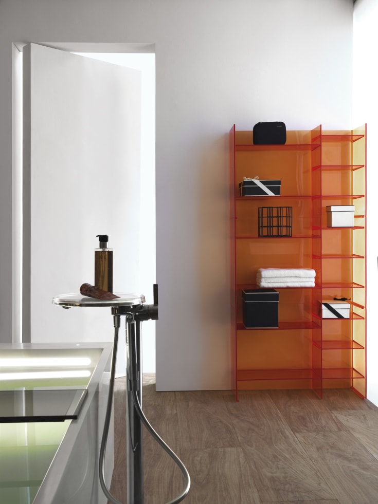 Kartell Laufen Sound Rack hylle, 75x53 cm, oransje