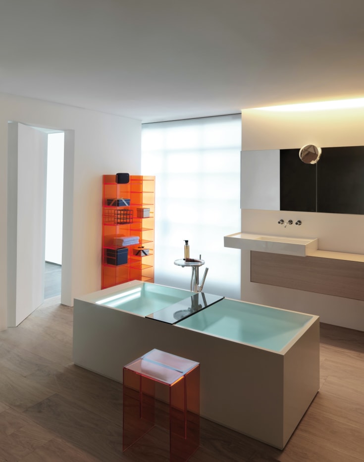 Kartell Laufen Sound Rack hylle, 75x53 cm, oransje