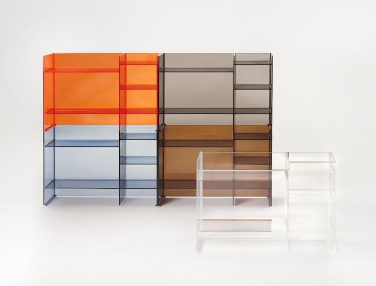 Kartell Laufen Sound Rack hylla, 75x53 cm, rökfärgad