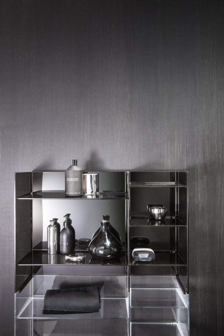 Kartell Laufen Sound Rack hylla, 75x53 cm, rökfärgad