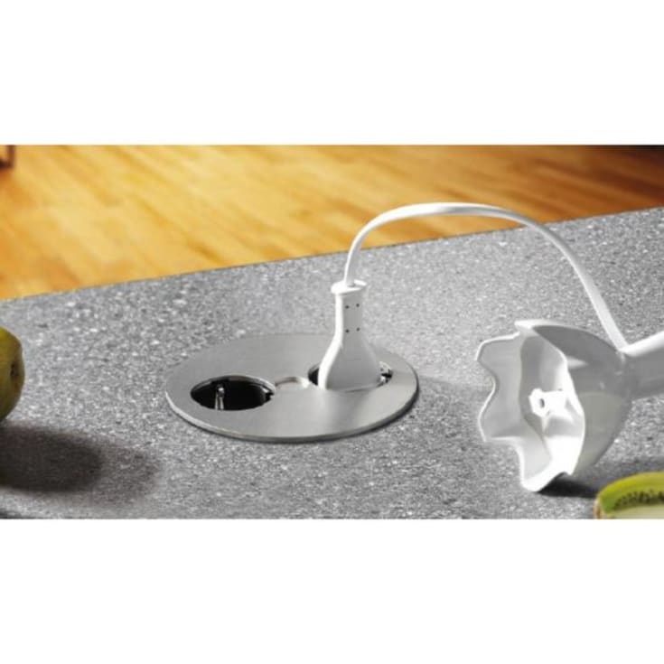 Twist Schuko stikkontakt for indbygning med dobbeltudtag