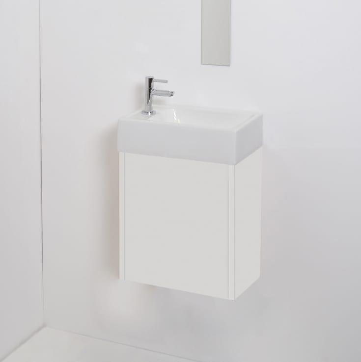 Sanibell Proline tvättställsunderskåp, 40x23 cm, vit högglans