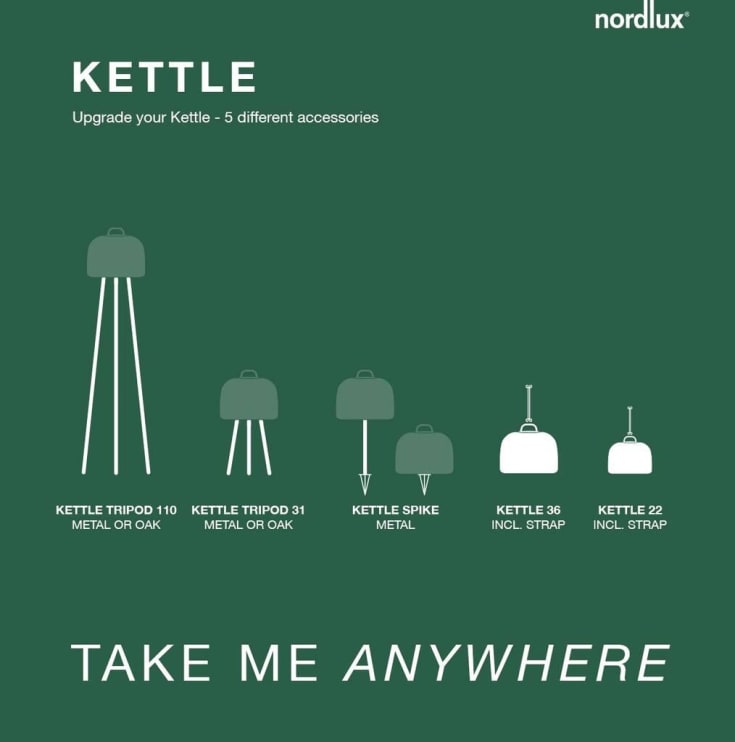 Nordlux Kettle genopladelig lampe