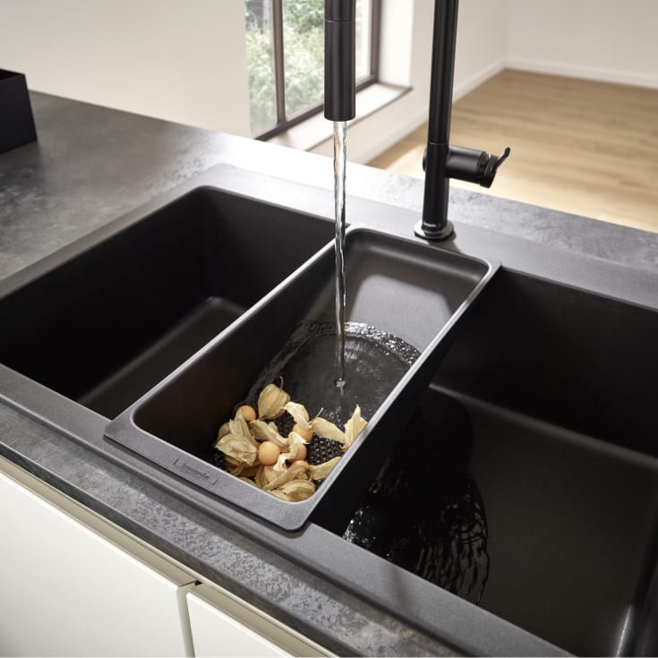 Hansgrohe Talis M54 kjøkkenarmatur, uttrekkbar tut, matt sort