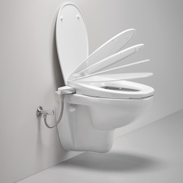Grohe Bau toalettsits, dusch, soft close, vit
