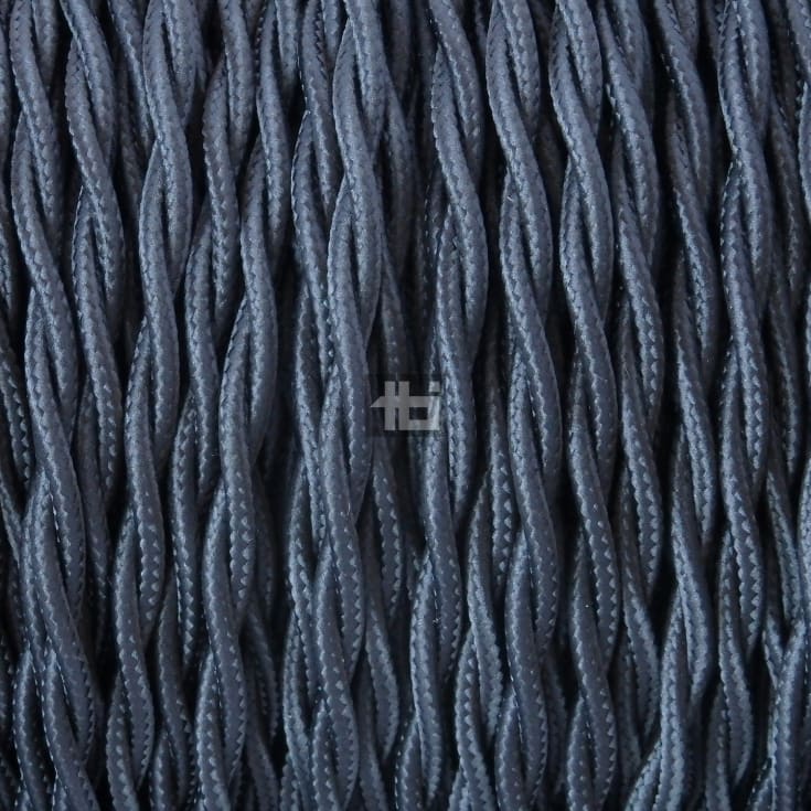 TBI lampsladd textil, tvinnad svart, metervara