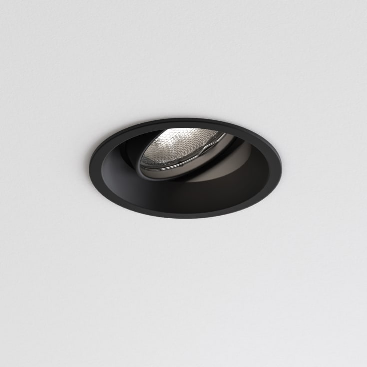 Astro Minima Round indbygningsspot, kipbar, GU10, mat sort