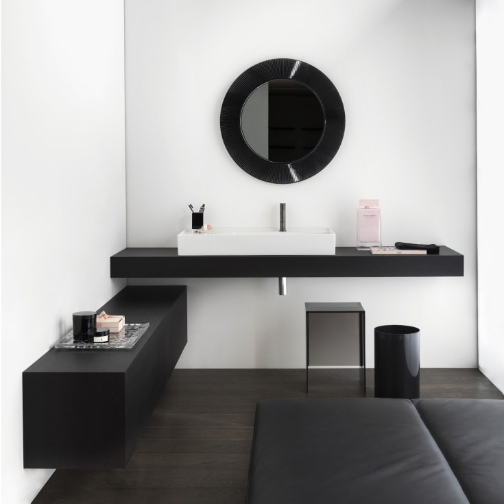 Kartell Laufen All Saints spejl, Ø78 cm, sort