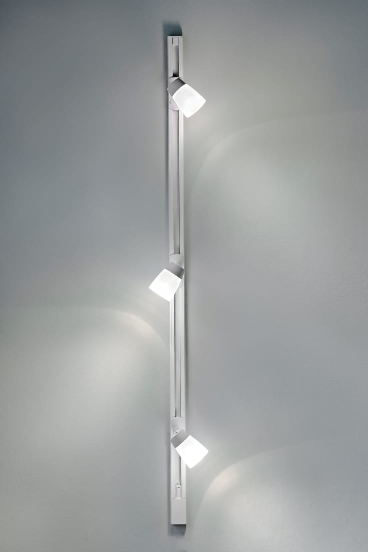 Halo Design Track Glass 1F skenspotlight, vit