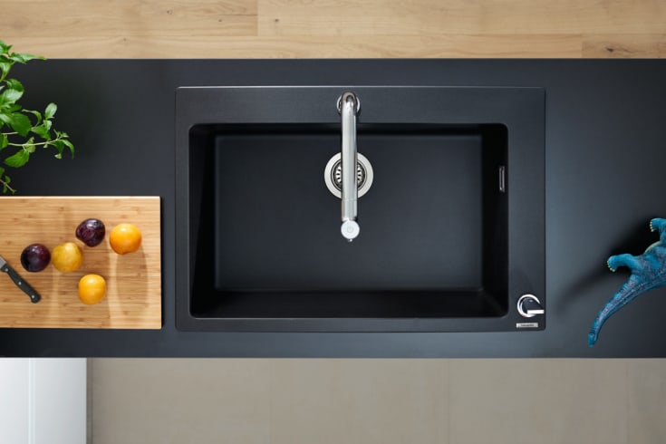 Hansgrohe diskbänk, 77x51 cm, svart