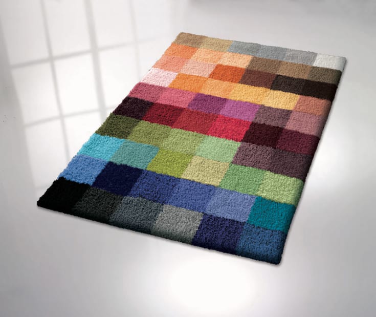 Kleine Wolke Cubetto baderomsmatte, 65x90 cm, flerfarvet
