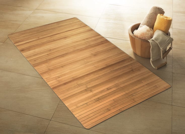 Kleine Wolke badrumsmatta, 60x115 cm, bambus