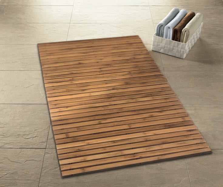 Kleine Wolke Level baderomsmatte, 50x80 cm, bambus