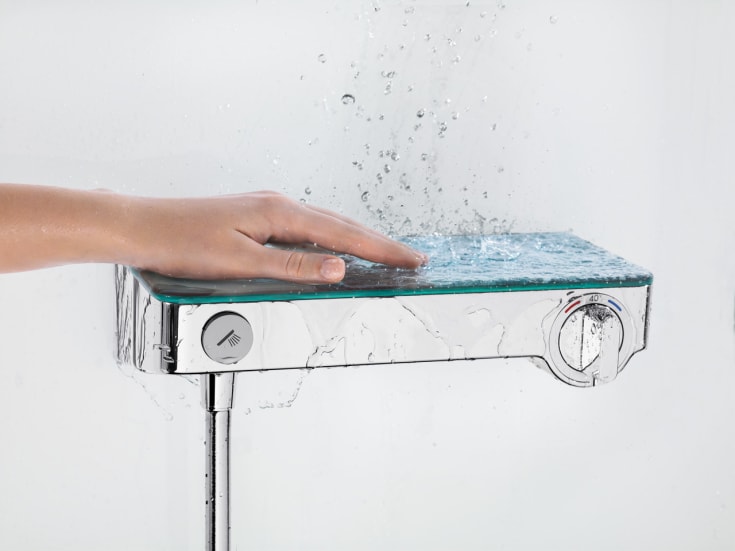 Hansgrohe Ecostat ShowerTablet brusearmatur, hvid/krom