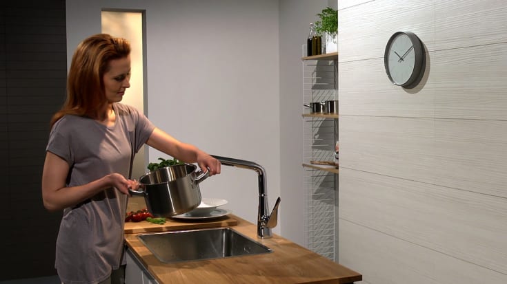 Hansgrohe Metris Select 320 køkkenarmatur, krom