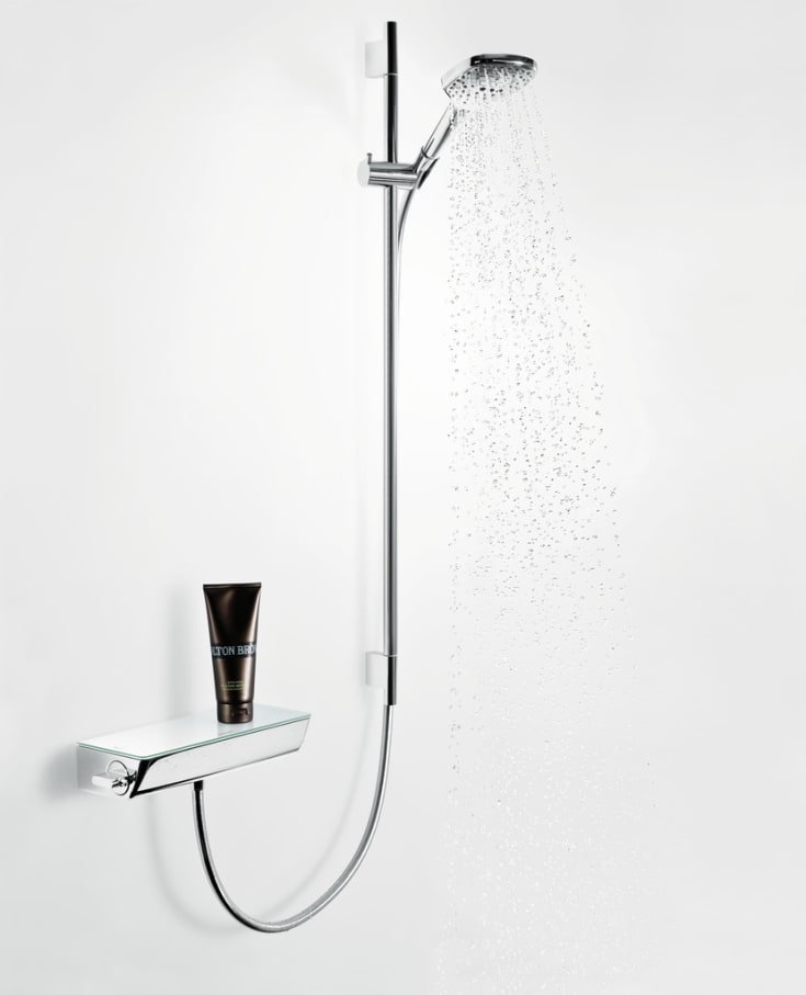Hansgrohe Ecostat Select brusearmatur, krom/klar glas