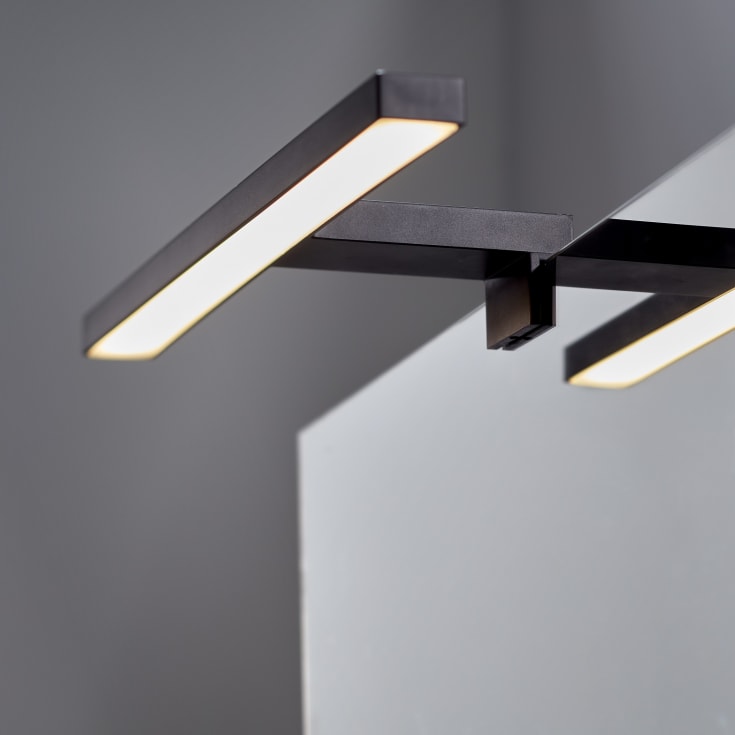 Loevschall NextGen spegellampa, svart, 50 cm