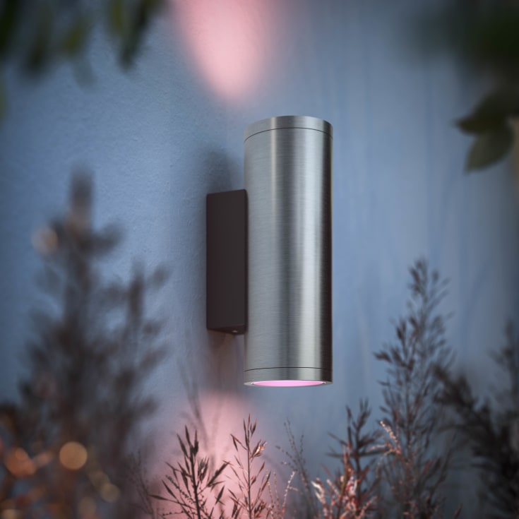 Philips Hue Appear udendørs væglampe, stål