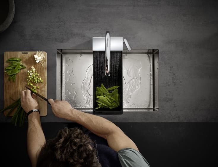 Hansgrohe Aquno Select M81 kjøkkenarmatur, uttrekkbar tut, krom