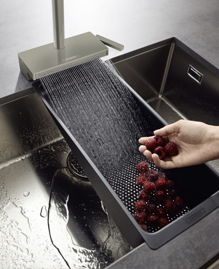 Hansgrohe Aquno Select M81 köksblandare, utdragbar pip, stål