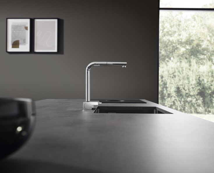 Hansgrohe Aquno Select M81 köksblandare, utdragbar pip, krom