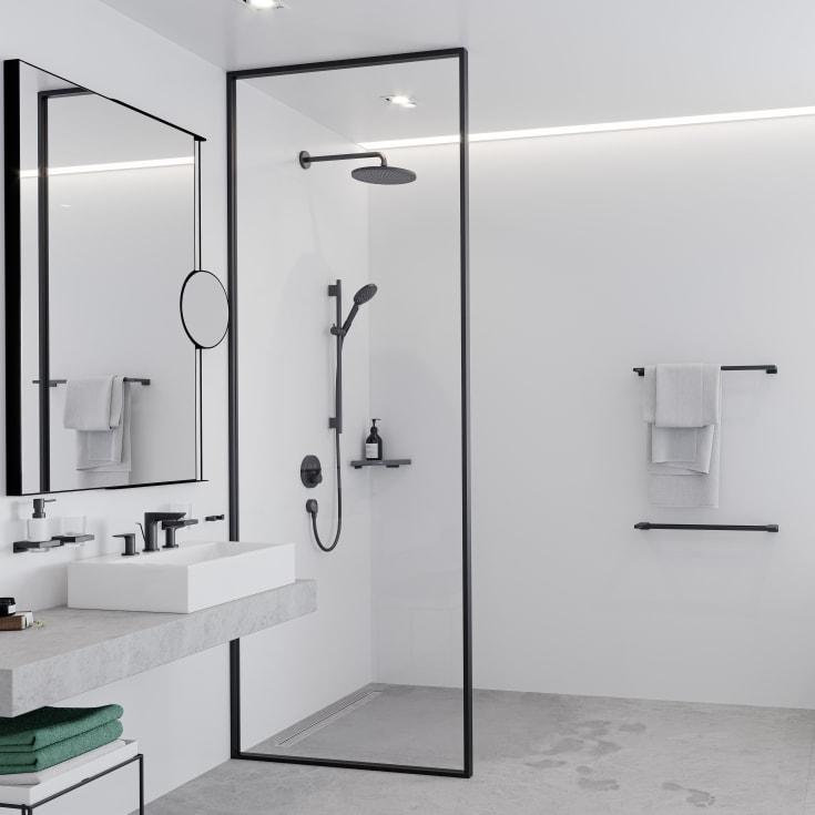 Hansgrohe Isiflex duschslang, 1,25 meter, borstad svart krom