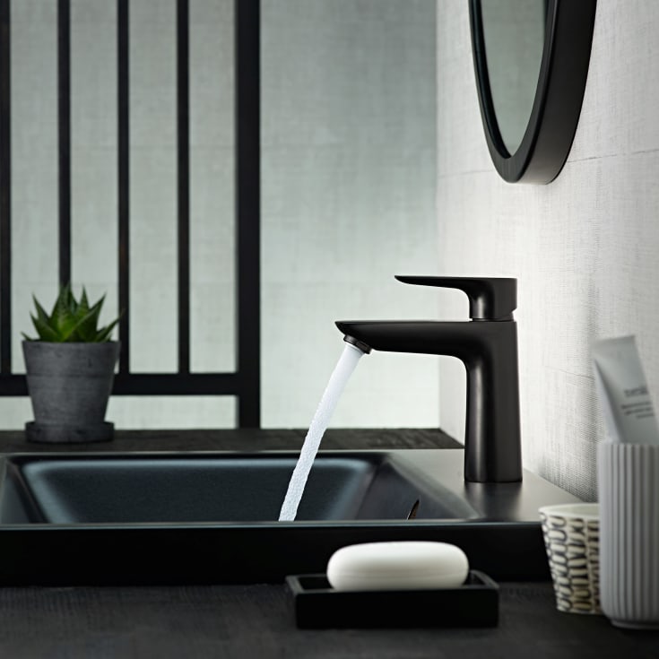 Hansgrohe Talis E 110 tvättställsblandare, matt svart