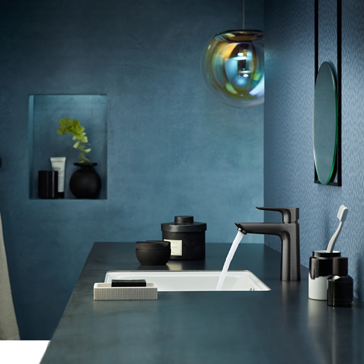 Hansgrohe Talis E 110 tvättställsblandare, borstad svart krom