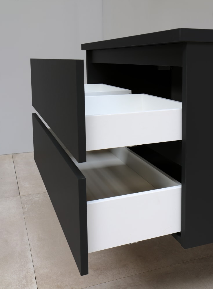 Sanibell Online möbelpaket, omonterad, 81x46,5 cm, matt svart