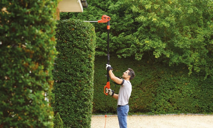 Black & Decker hekksaks 55 cm, på skaft, 230 volt