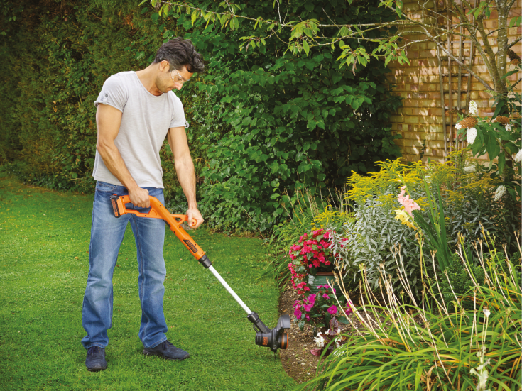 Black & Decker gresstrimmer, 25 cm, 18 volt m/batteri 1,5 Ah
