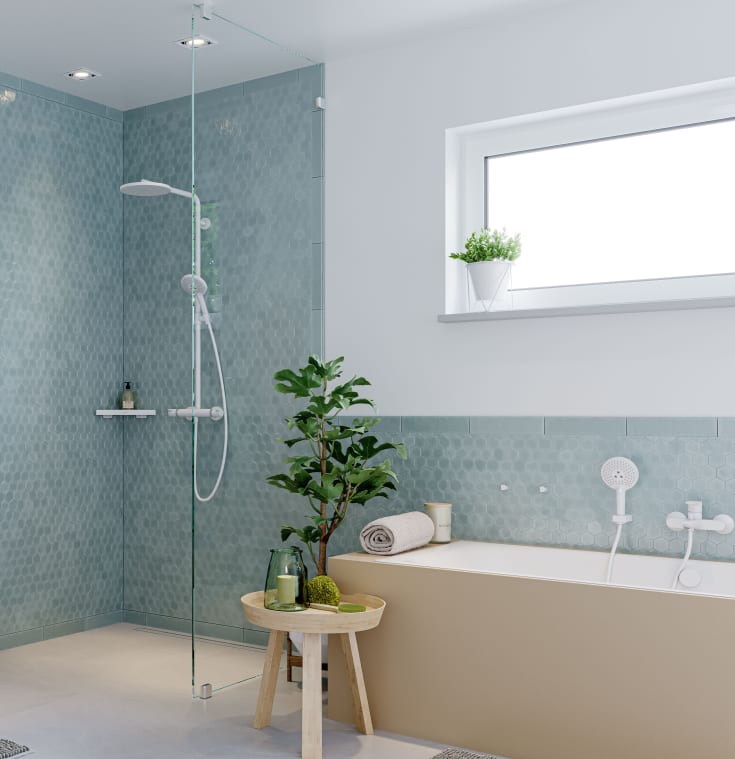 Hansgrohe Raindance Select S 240 PowderRain brusesæt, mat hvid