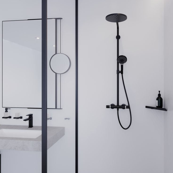 Hansgrohe Raindance Select S 240 PowderRain brusesæt, mat sort