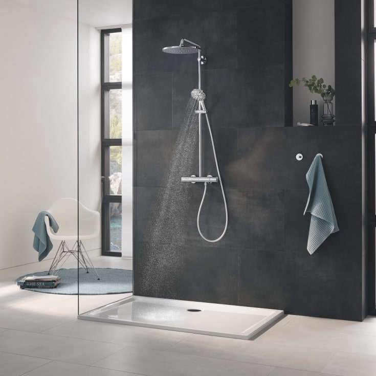 Grohe Rainshower SmartActive duschset, vattenbesparande, krom